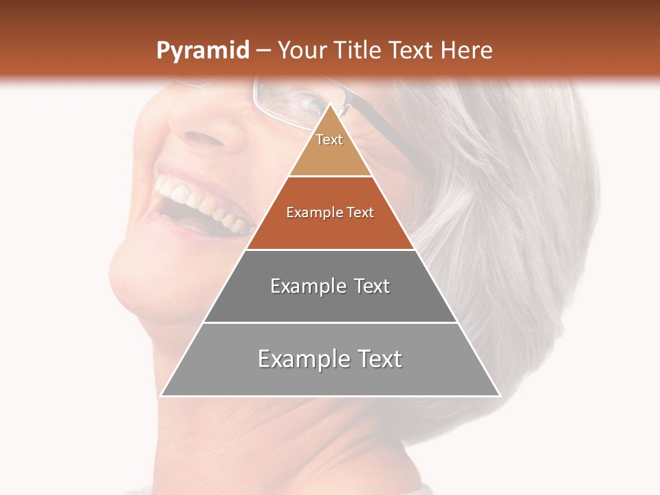 An Older Woman With Glasses Smiling For The Camera PowerPoint Template
