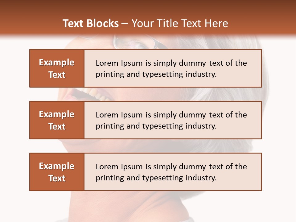 An Older Woman With Glasses Smiling For The Camera PowerPoint Template