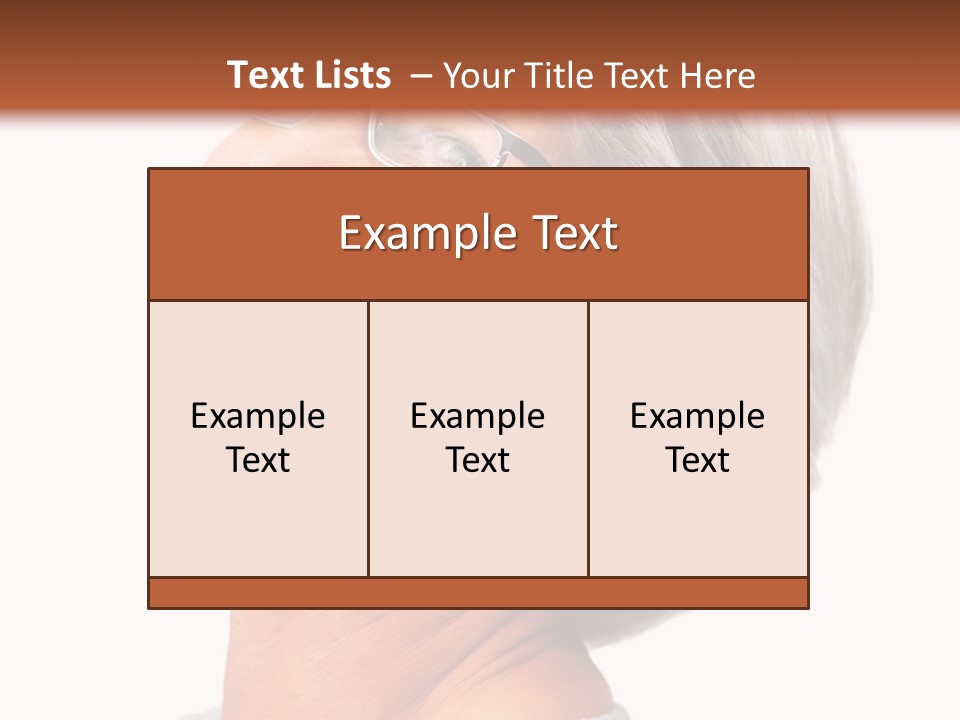 An Older Woman With Glasses Smiling For The Camera PowerPoint Template
