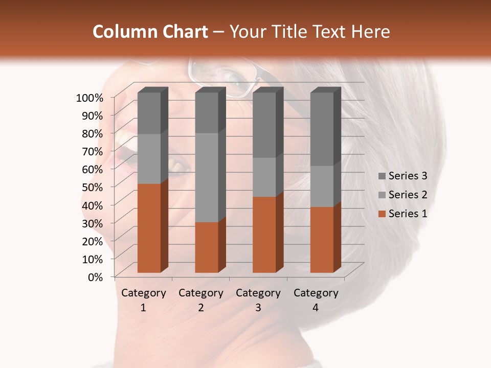 An Older Woman With Glasses Smiling For The Camera PowerPoint Template