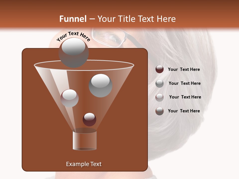 An Older Woman With Glasses Smiling For The Camera PowerPoint Template