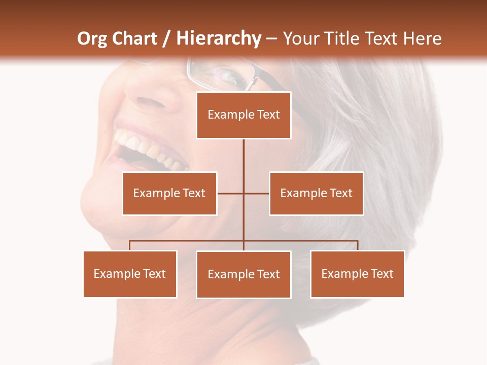 An Older Woman With Glasses Smiling For The Camera PowerPoint Template