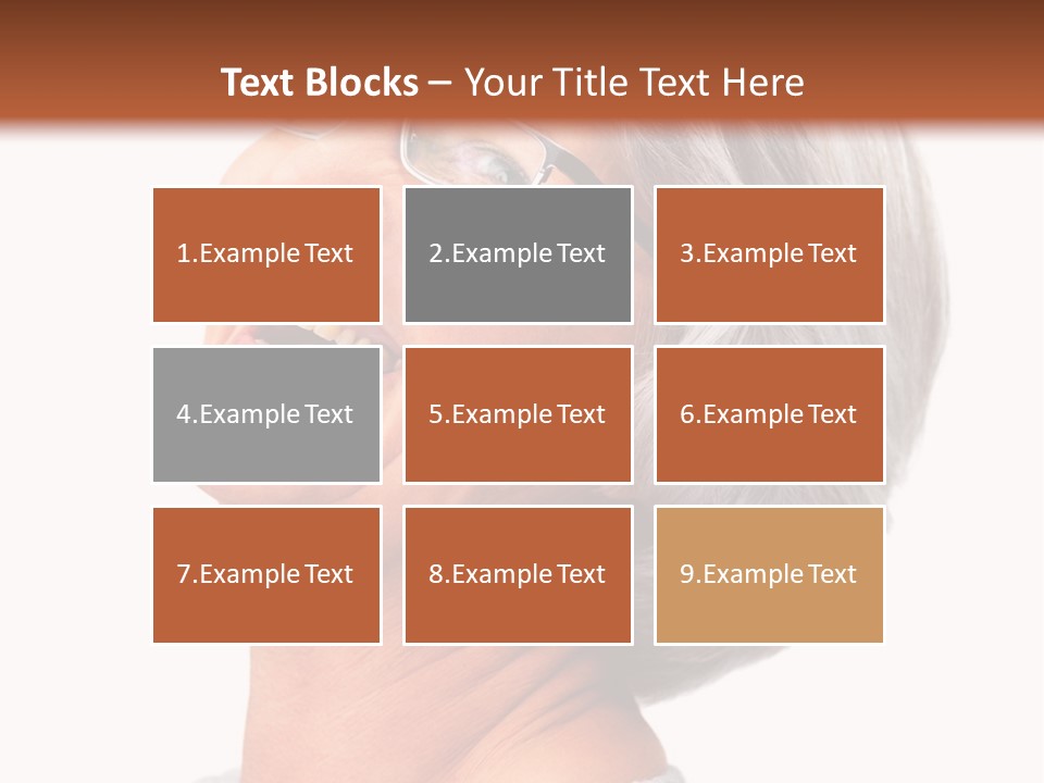 An Older Woman With Glasses Smiling For The Camera PowerPoint Template