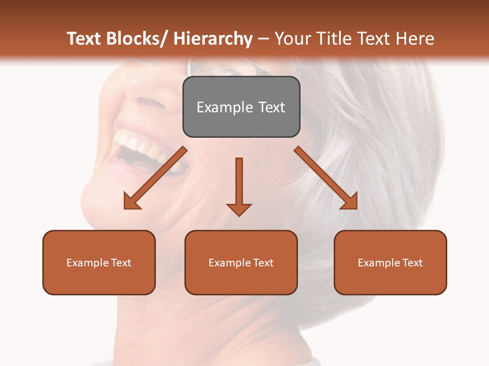 An Older Woman With Glasses Smiling For The Camera PowerPoint Template