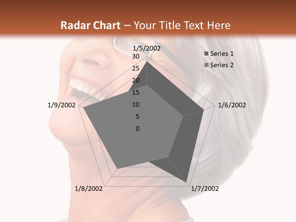 An Older Woman With Glasses Smiling For The Camera PowerPoint Template