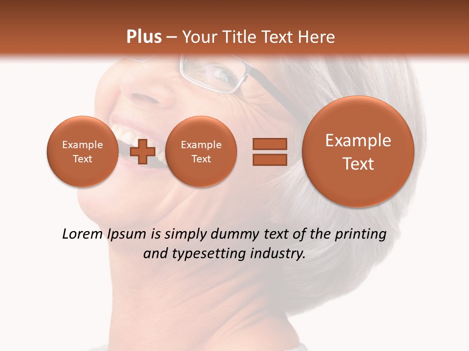 An Older Woman With Glasses Smiling For The Camera PowerPoint Template