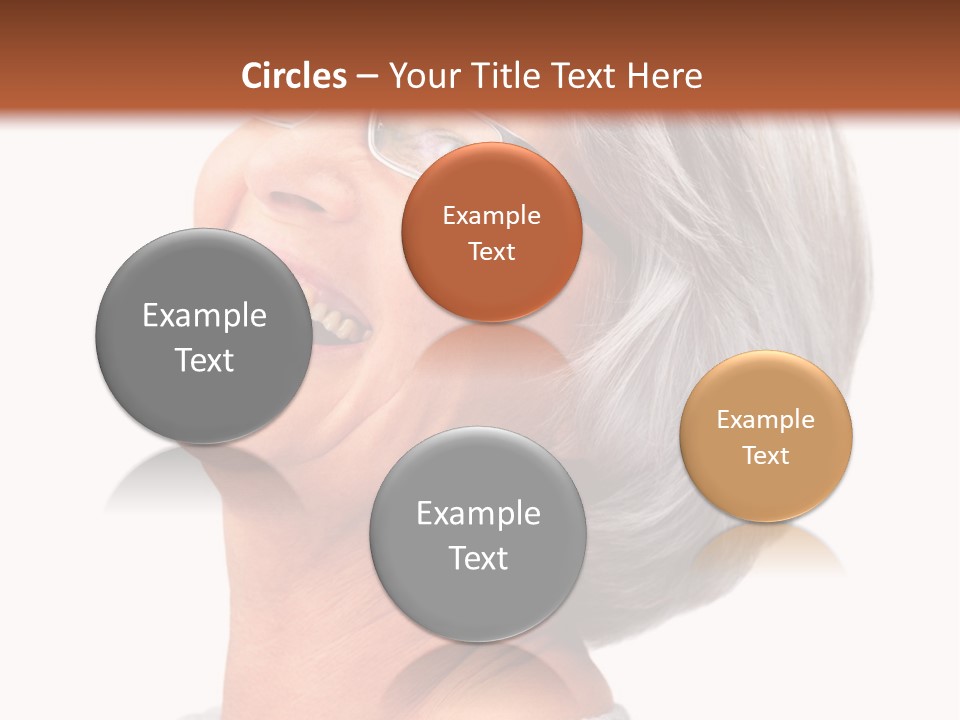 An Older Woman With Glasses Smiling For The Camera PowerPoint Template