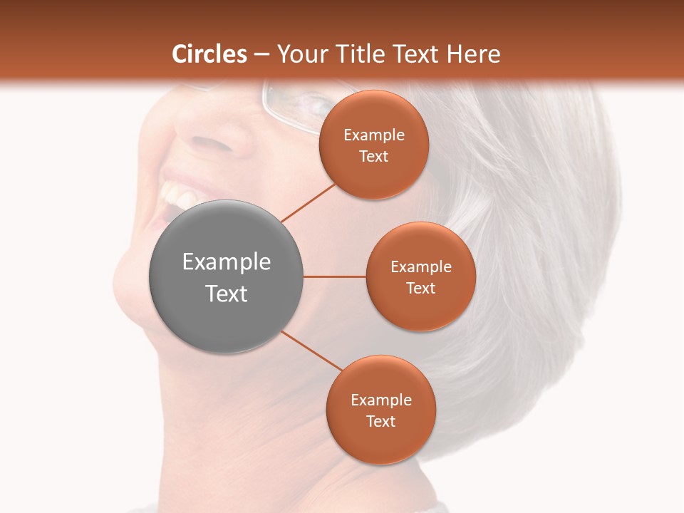 An Older Woman With Glasses Smiling For The Camera PowerPoint Template
