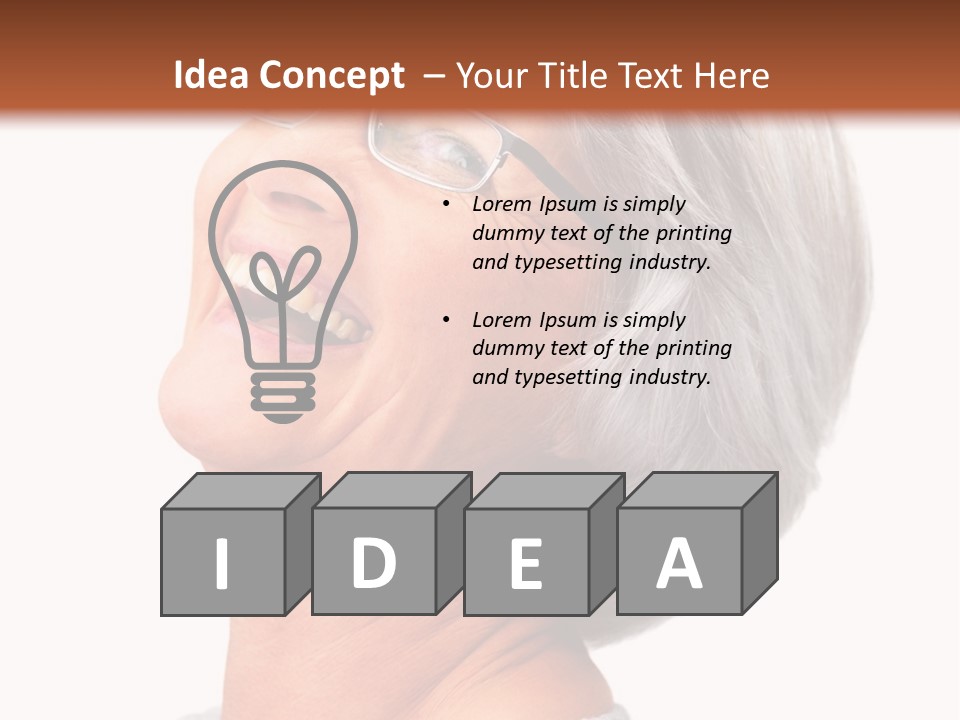 An Older Woman With Glasses Smiling For The Camera PowerPoint Template