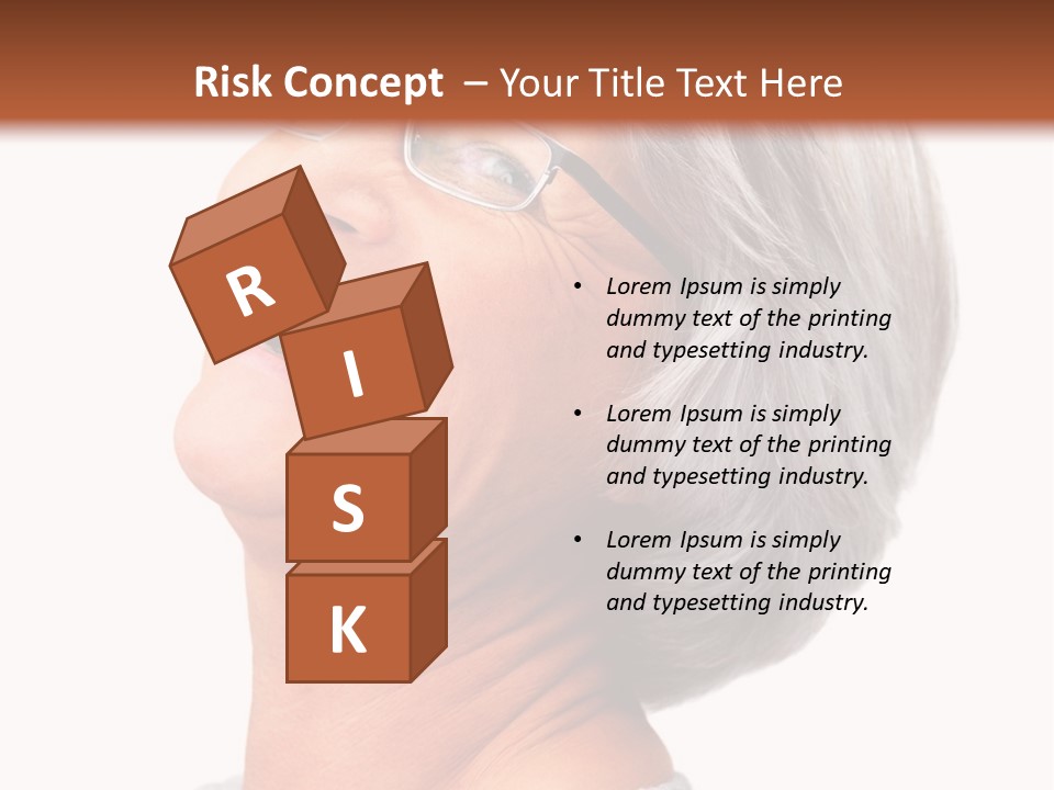 An Older Woman With Glasses Smiling For The Camera PowerPoint Template