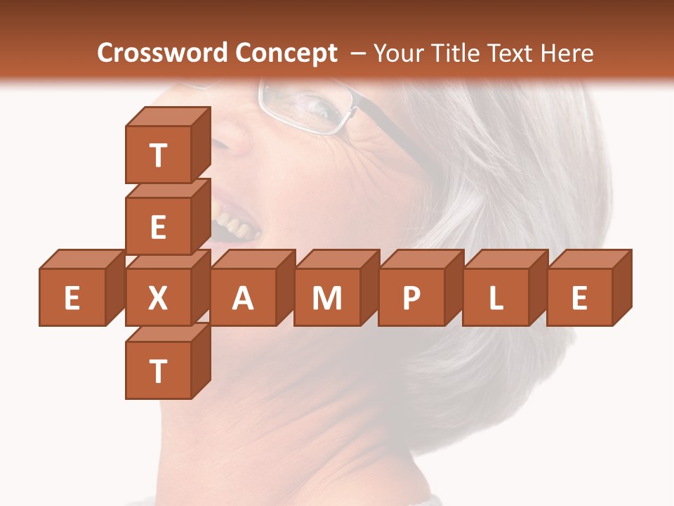 An Older Woman With Glasses Smiling For The Camera PowerPoint Template