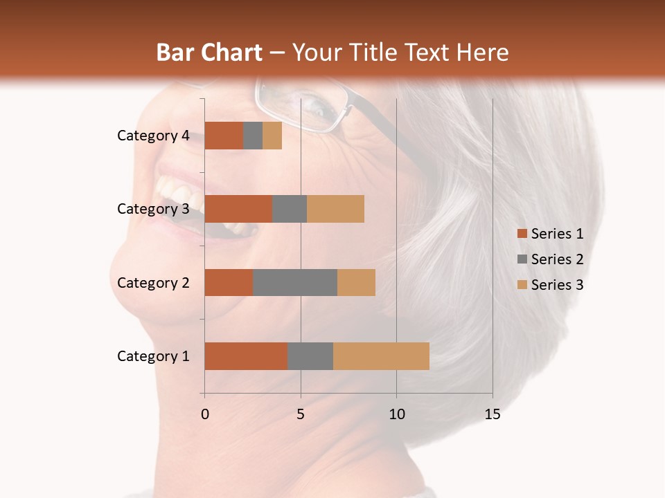 An Older Woman With Glasses Smiling For The Camera PowerPoint Template