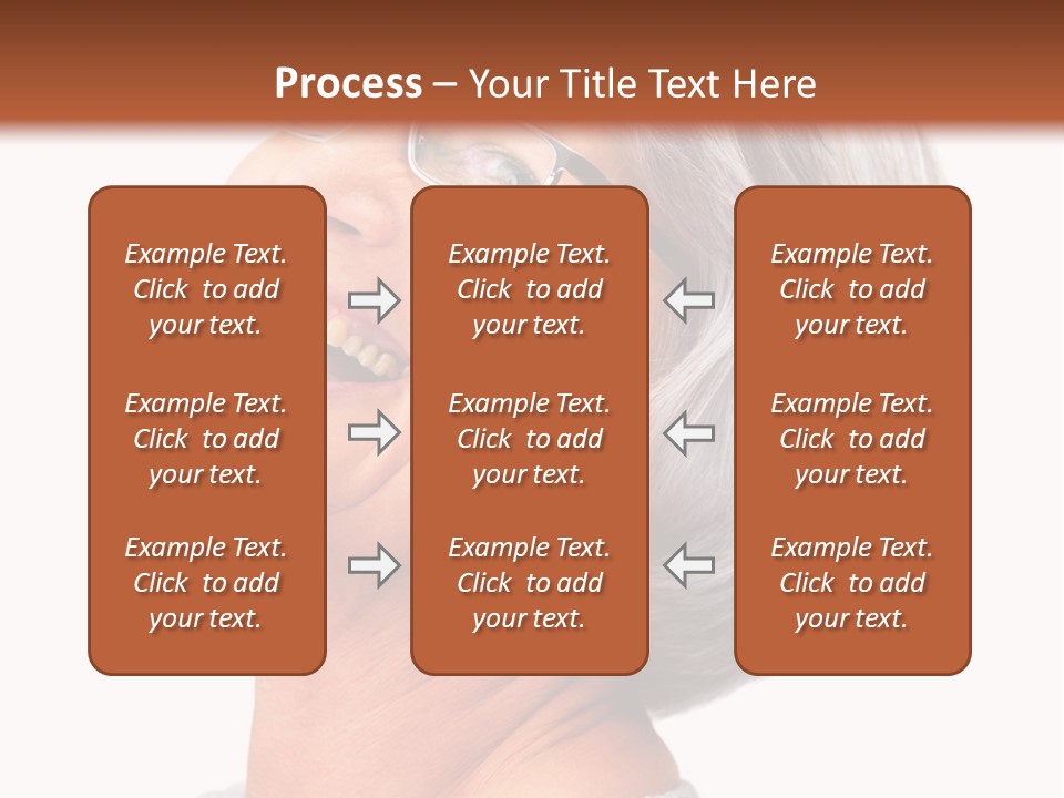 An Older Woman With Glasses Smiling For The Camera PowerPoint Template