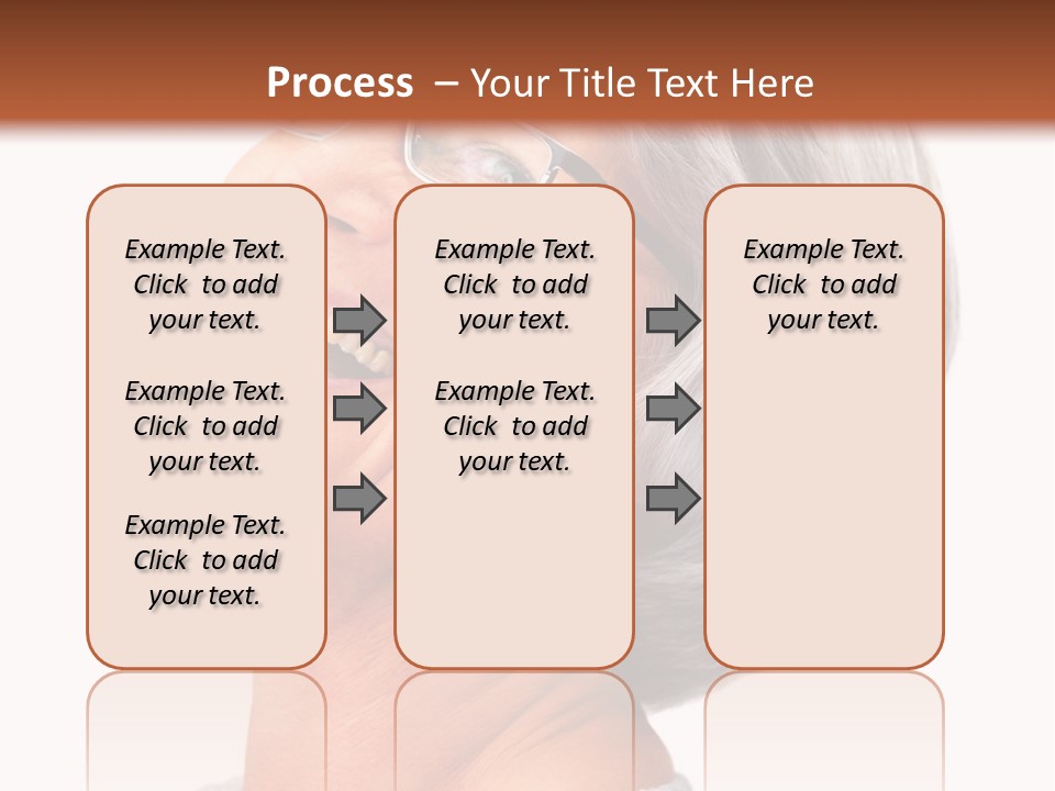 An Older Woman With Glasses Smiling For The Camera PowerPoint Template