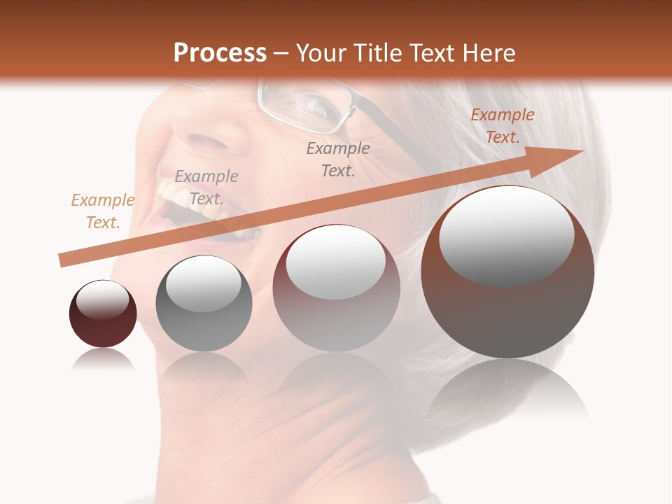 An Older Woman With Glasses Smiling For The Camera PowerPoint Template
