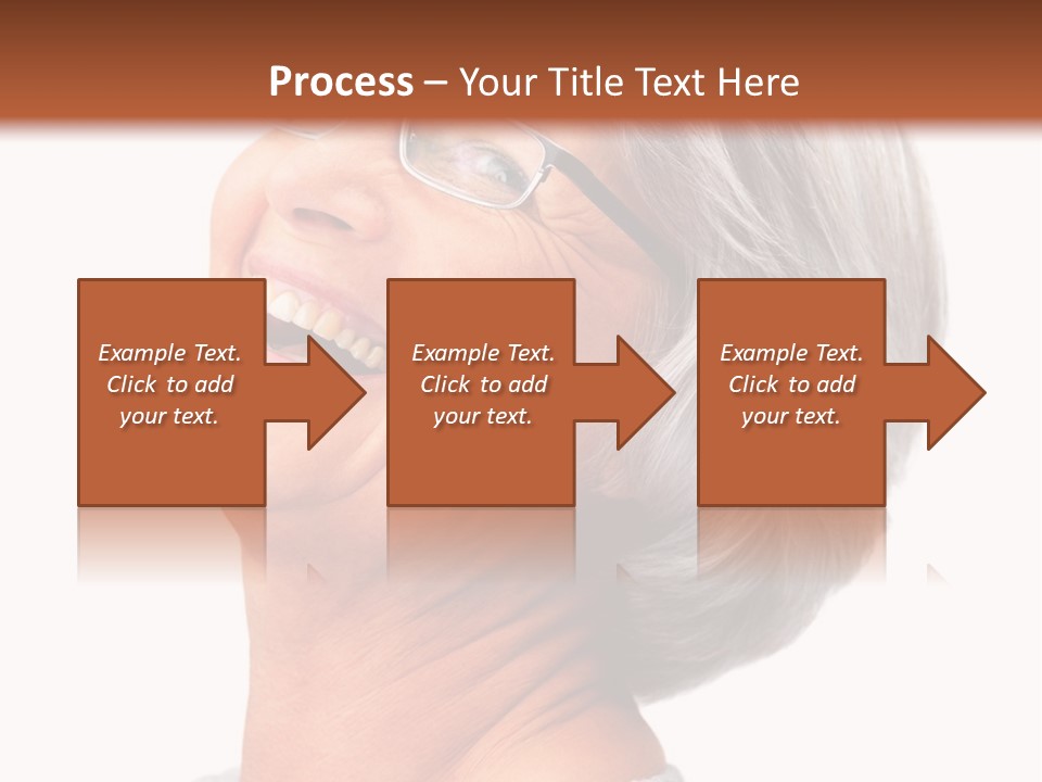 An Older Woman With Glasses Smiling For The Camera PowerPoint Template
