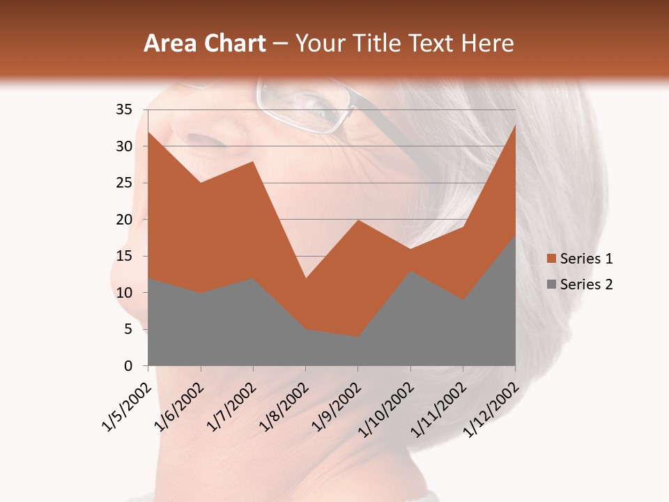 An Older Woman With Glasses Smiling For The Camera PowerPoint Template