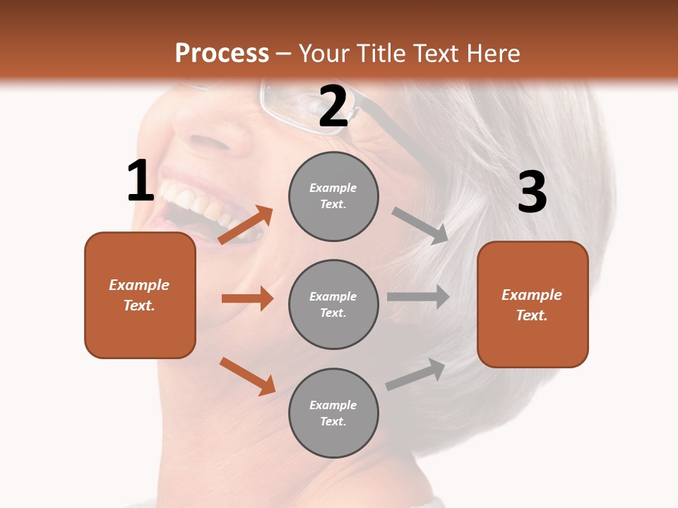 An Older Woman With Glasses Smiling For The Camera PowerPoint Template