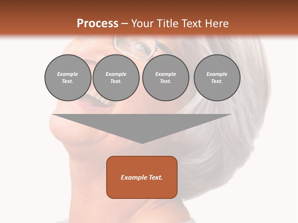 An Older Woman With Glasses Smiling For The Camera PowerPoint Template