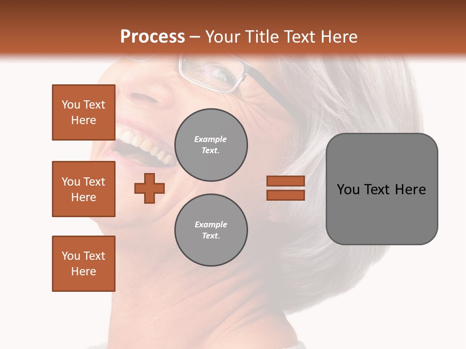 An Older Woman With Glasses Smiling For The Camera PowerPoint Template