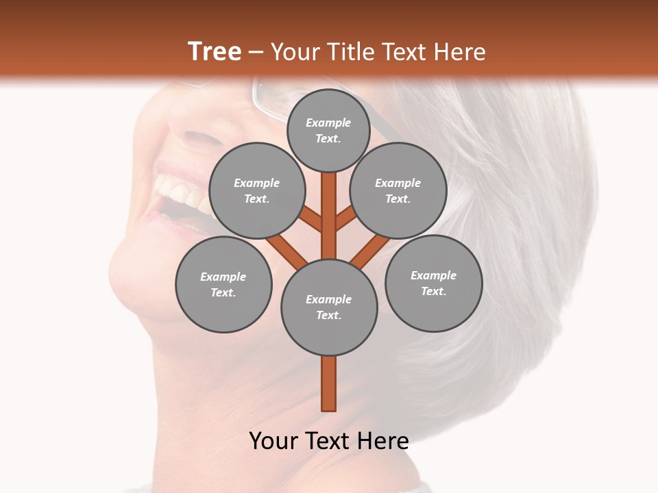 An Older Woman With Glasses Smiling For The Camera PowerPoint Template