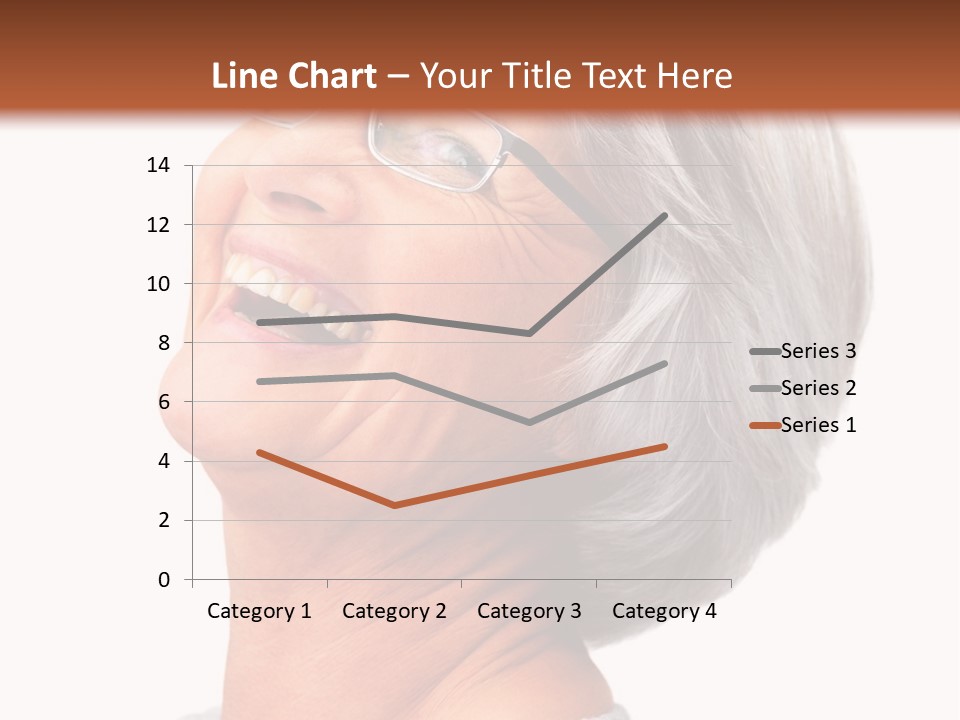 An Older Woman With Glasses Smiling For The Camera PowerPoint Template