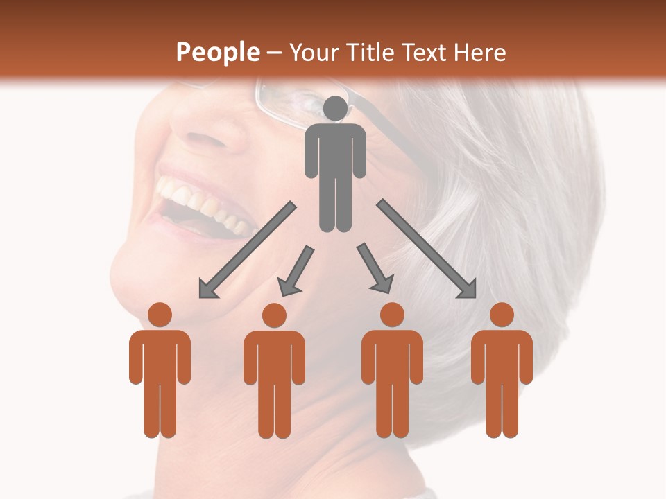 An Older Woman With Glasses Smiling For The Camera PowerPoint Template