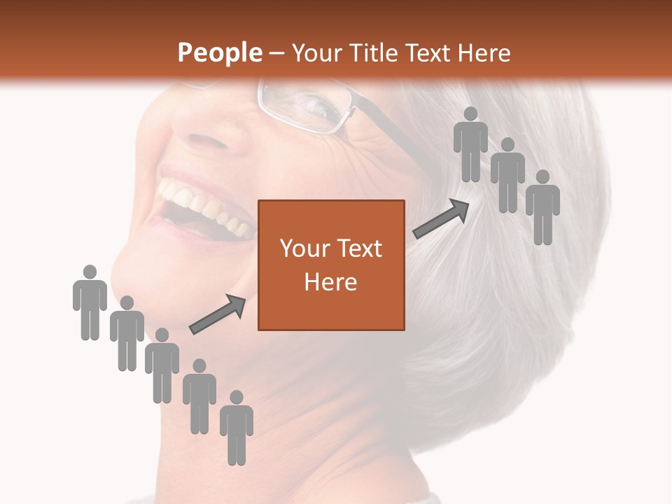 An Older Woman With Glasses Smiling For The Camera PowerPoint Template