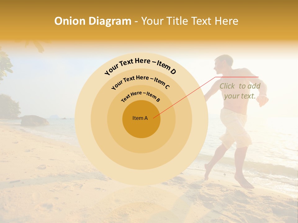 A Man And Woman Running On The Beach Holding Hands PowerPoint Template