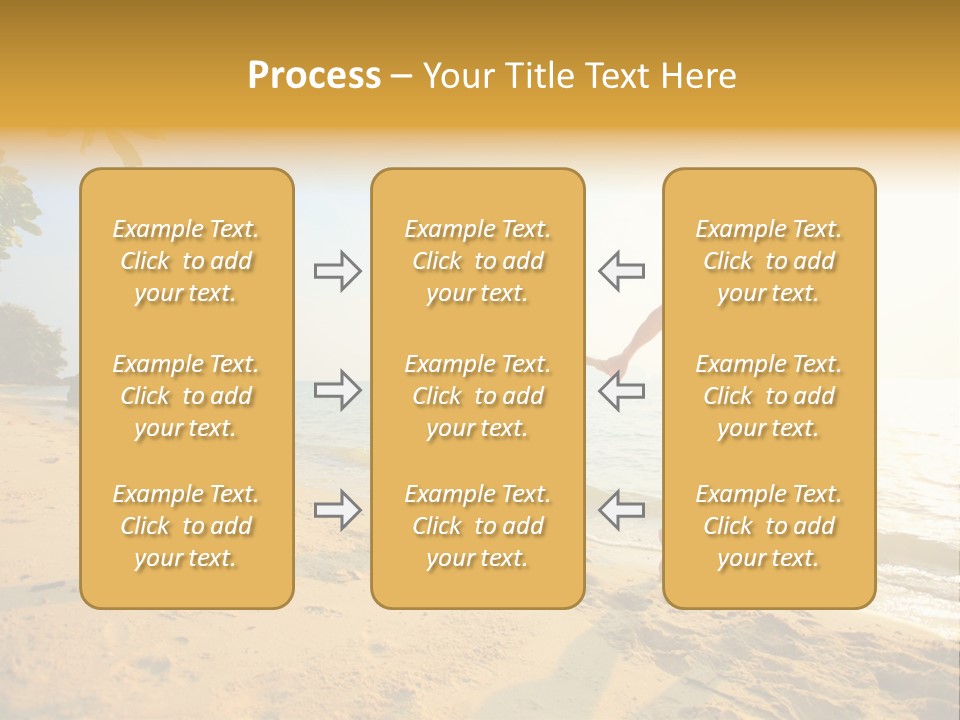 A Man And Woman Running On The Beach Holding Hands PowerPoint Template