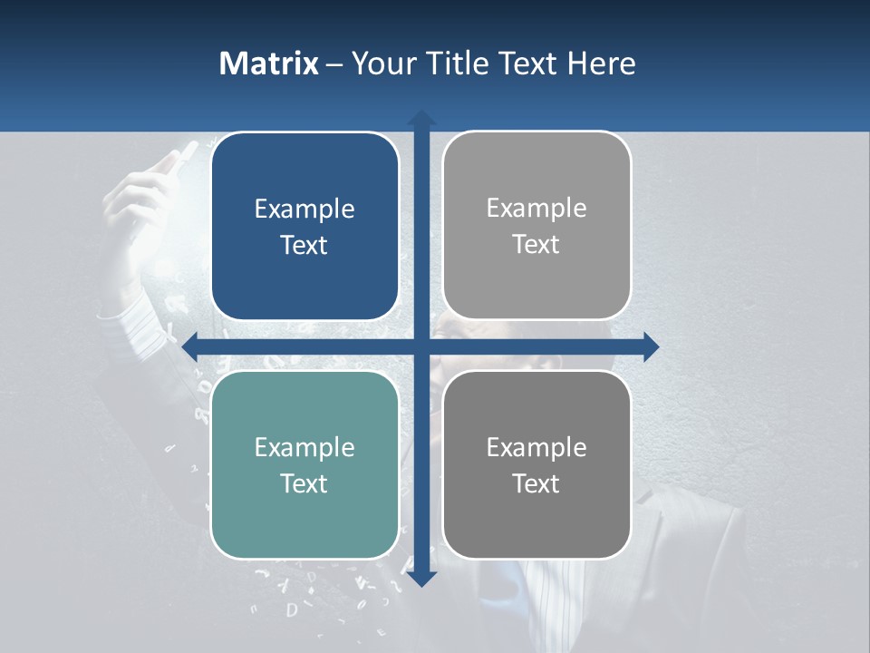 A Man In A Suit Is Holding A Light Bulb PowerPoint Template