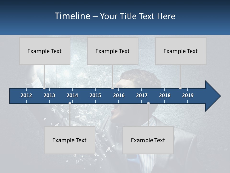 A Man In A Suit Is Holding A Light Bulb PowerPoint Template