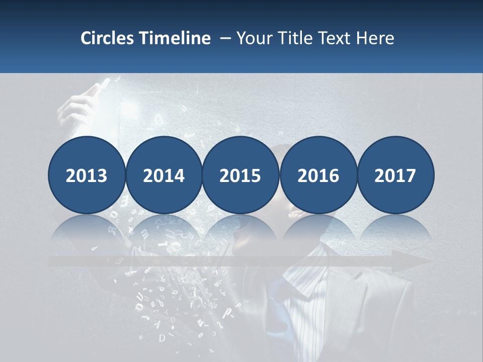 A Man In A Suit Is Holding A Light Bulb PowerPoint Template