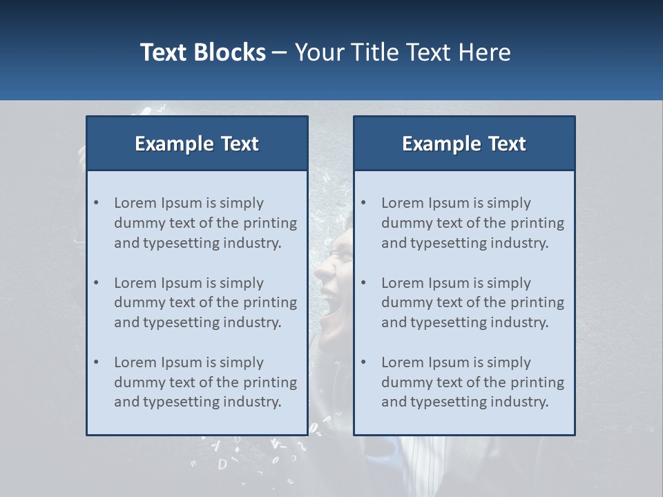 A Man In A Suit Is Holding A Light Bulb PowerPoint Template