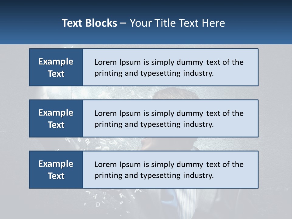 A Man In A Suit Is Holding A Light Bulb PowerPoint Template