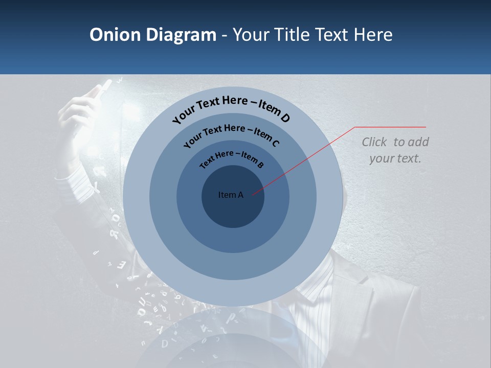 A Man In A Suit Is Holding A Light Bulb PowerPoint Template