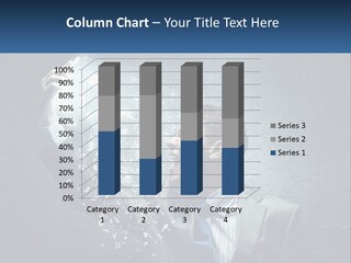 A Man In A Suit Is Holding A Light Bulb PowerPoint Template