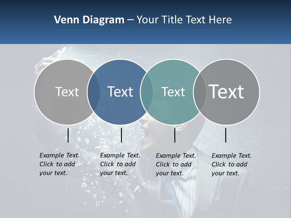 A Man In A Suit Is Holding A Light Bulb PowerPoint Template