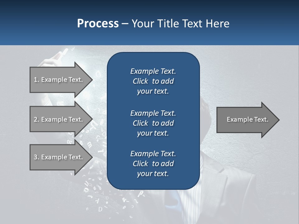 A Man In A Suit Is Holding A Light Bulb PowerPoint Template