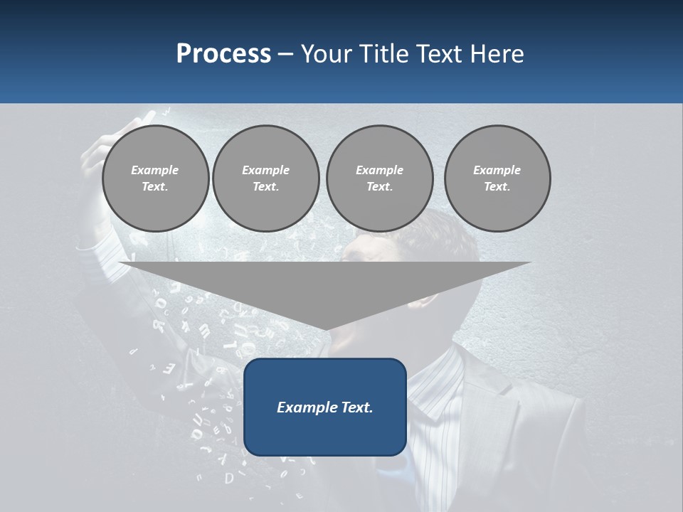 A Man In A Suit Is Holding A Light Bulb PowerPoint Template