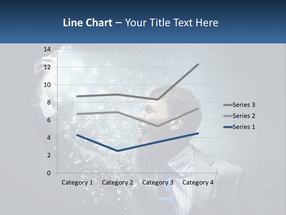 A Man In A Suit Is Holding A Light Bulb PowerPoint Template