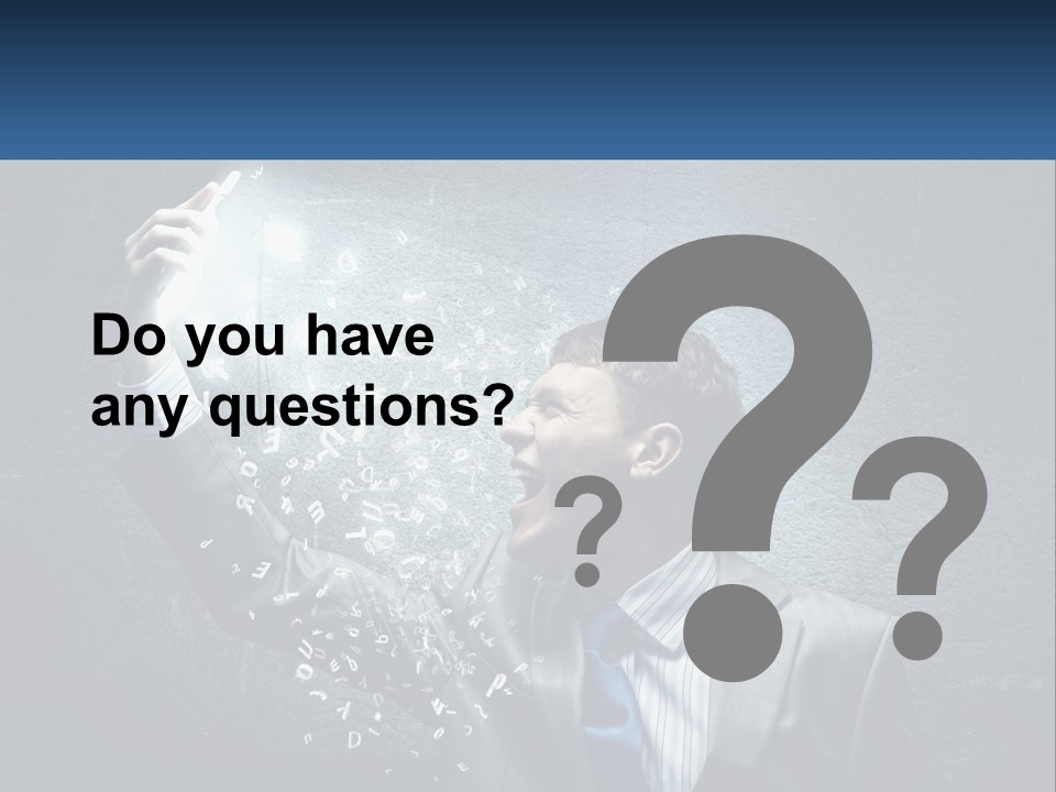 A Man In A Suit Is Holding A Light Bulb PowerPoint Template