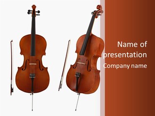 A Violin With A Bow And A Bow On It PowerPoint Template