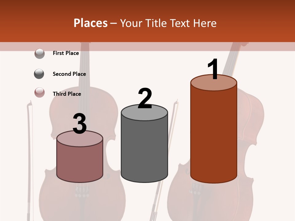 A Violin With A Bow And A Bow On It PowerPoint Template