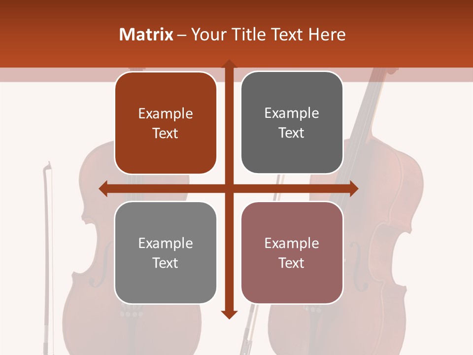 A Violin With A Bow And A Bow On It PowerPoint Template