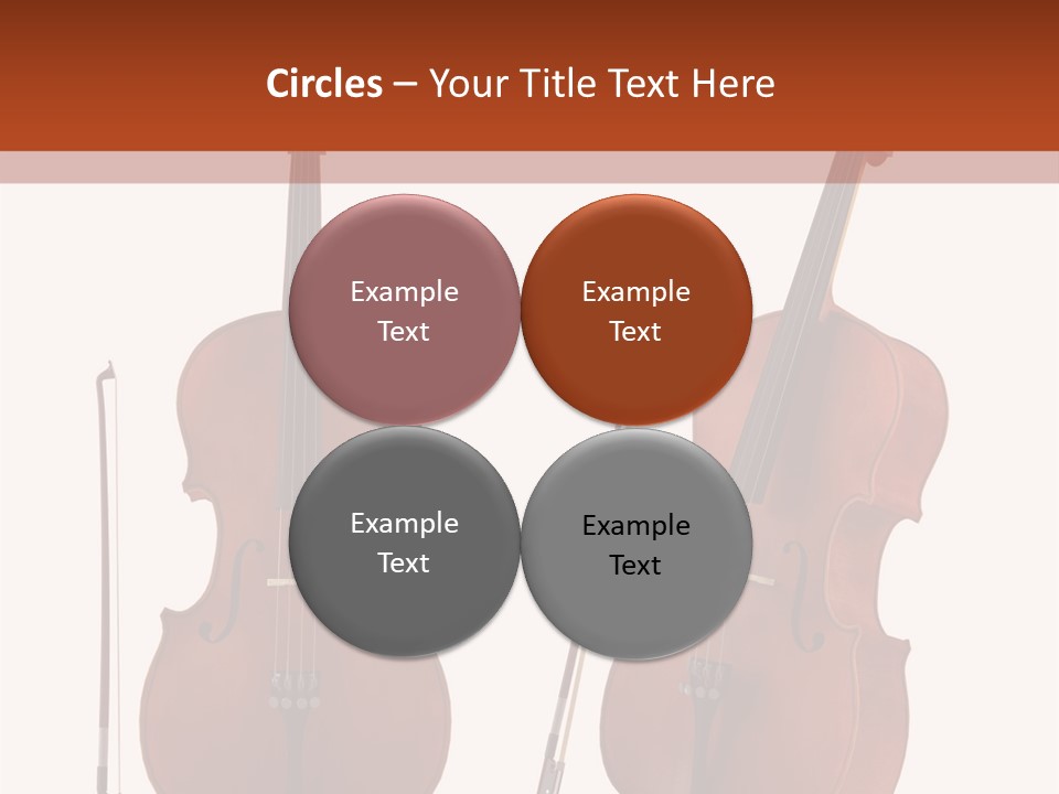 A Violin With A Bow And A Bow On It PowerPoint Template