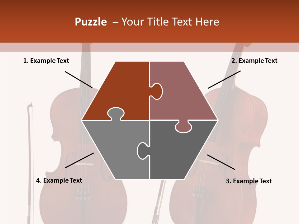 A Violin With A Bow And A Bow On It PowerPoint Template