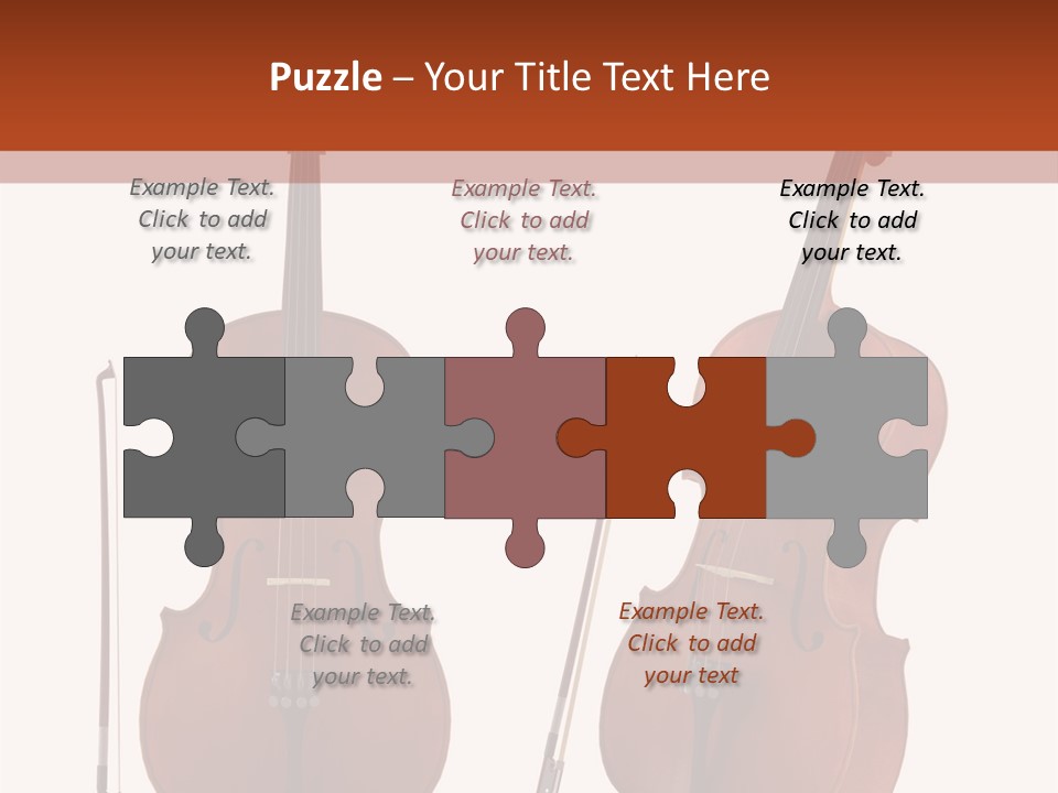 A Violin With A Bow And A Bow On It PowerPoint Template