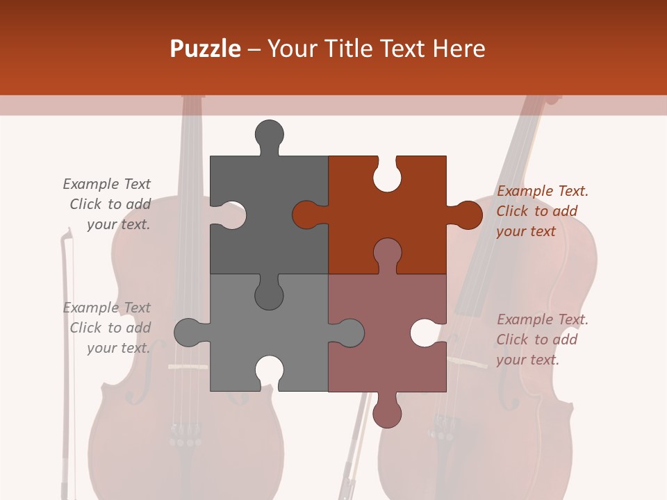 A Violin With A Bow And A Bow On It PowerPoint Template
