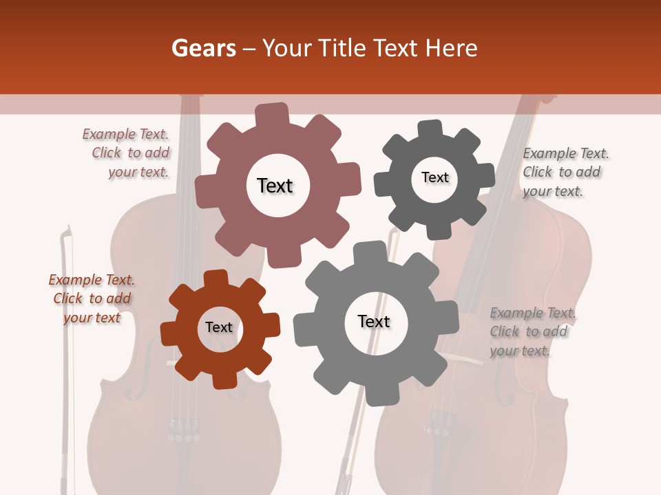 A Violin With A Bow And A Bow On It PowerPoint Template